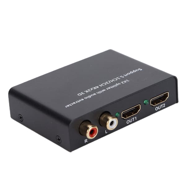 HD Multimedia Interface 1 til 2 Splitter 5.1CH/2CH 4K Konverter med Video Audio Ekstraktor