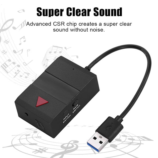 1-til-2 Bluetooth-lydtransmitter 10 m trådløs afstand Trådløs musiktransmitter