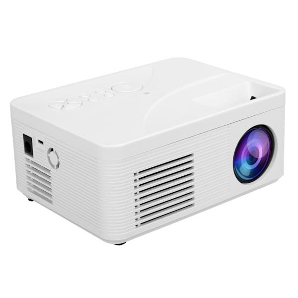 Mini Projektor Hjem Bærbar HD 1080P Vegg Projeksjon Video USB HDMI AV H3 100‑240V Hvit EU Plugg