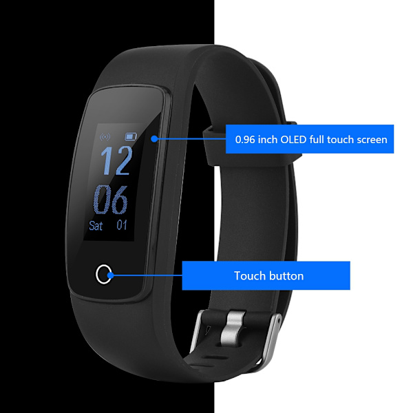 Smart Armbånd OLED Display Vandtæt Fitness Tracker Armbånd til iOS Android