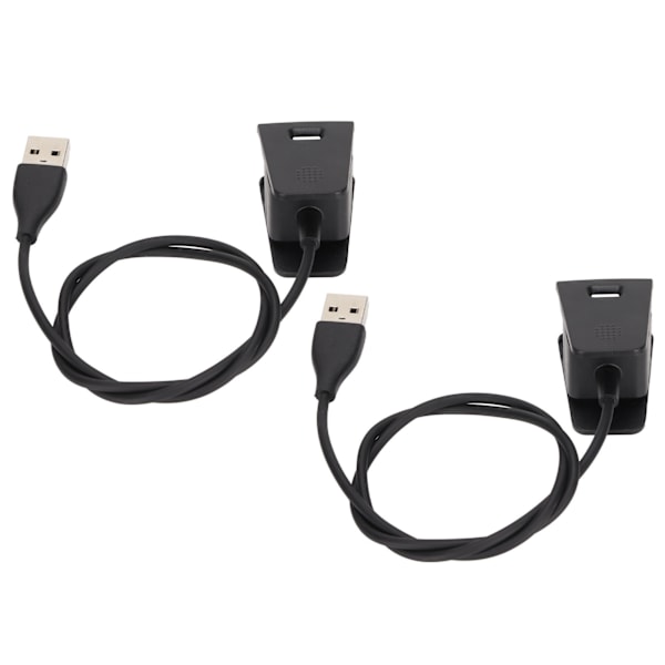 2 stk. Smartwatch-lader USB-ladekabel ladesnor ladeadapter for Fitbit Charge 2