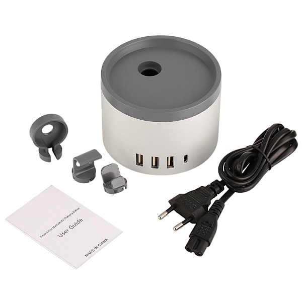 4 USB-porttia ja 1 Type C -latausasema telineellä, 2,4 A lähtö