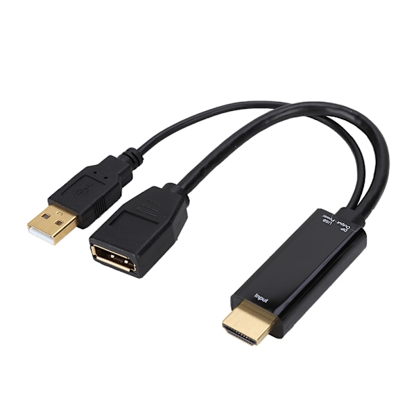 4K 10MB/S Multifunksjonell HD-skjerm HDMI til DP-konverteradapterkabel