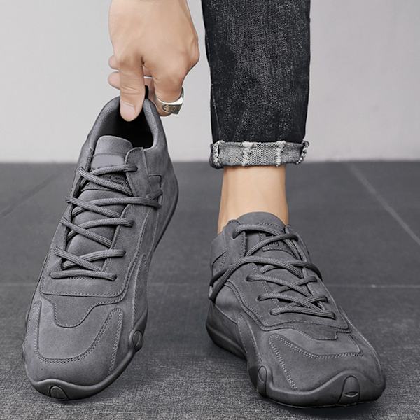 Herr Sportskor Casual Lätt Mjuk Gummisula Herr Mode Sneakers för Vinterlöpning Promenader Grey 40