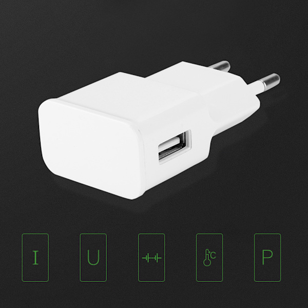 Mini Power Adapter Stik Hvid Enkelt Port USB Væg Hurtigoplader Stik