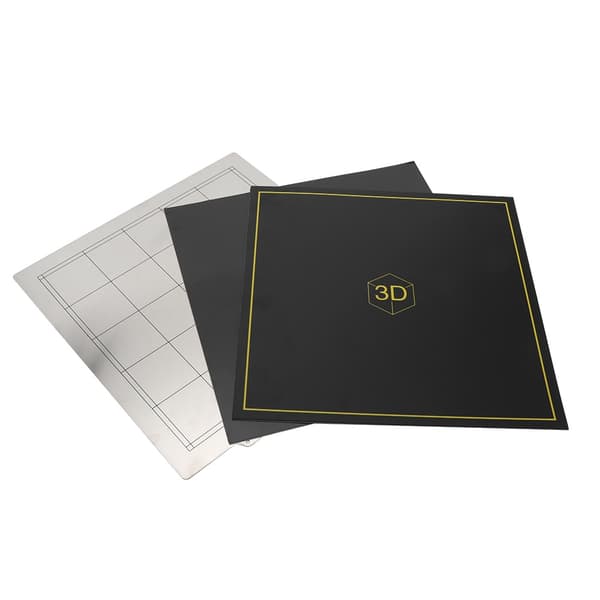 300*300mm Varmt Seng Stålplade (Sølv) + Platform Magnetisk Mærkat (Sort) 3D Printer Tilbehør