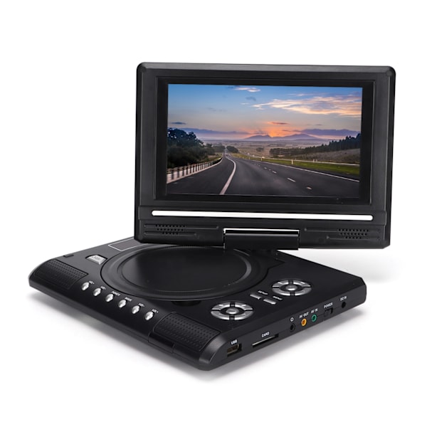 DVD-spelare bärbar HD 270° vridbar mobil DVD-spelare med USB-fjärrkontroll 110‑240VLMD-750 AU-kontakt