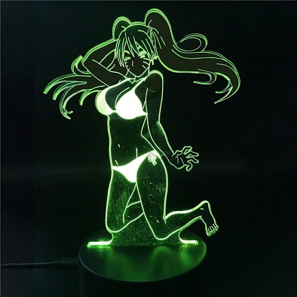 Japansk Anime Figur Itachi Uchiha Kakashi Jiraiya Lamper 3D Optisk Illusion Natlys Lampe Gave til LED Jul Fødselsdag Soveværelse Dekoration Gaver