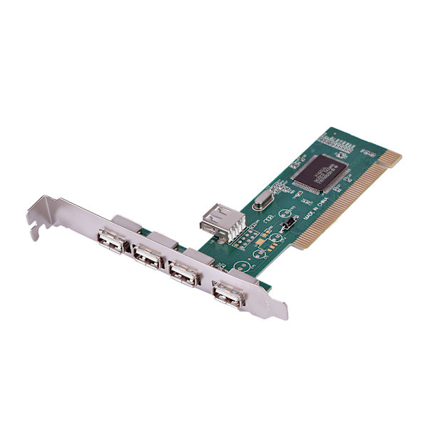 Nopea PCI-väylä (4+1) 5-porttiseen USB 2.0 480Mbps VIA-ohjainkorttisovittimeen