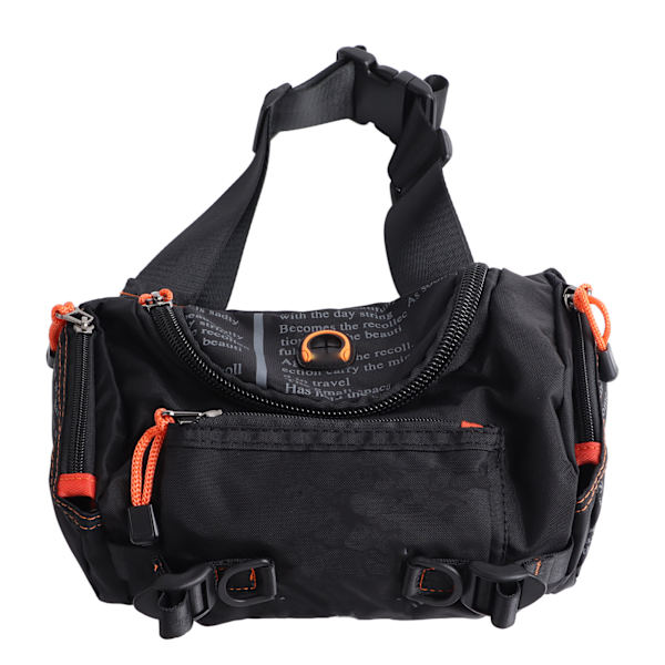Herr Fanny Pack Vattentät Bumbag Resor Utomhus Sport Cykling Klättring Multifunktionell Hög Kapacitet Midjeväska Svart S