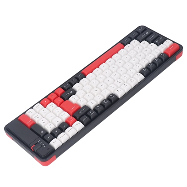 Trådløst Bluetooth-tastatur og musekombo Dual Mode 100 taster spilltastatur 1600DPI muse sett for PC-er bærbare datamaskiner rød