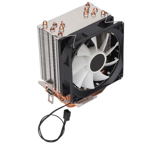 CPU-køler 6 rør 90mm 3pin computer CPU-køleventilator med RGB-lys til Intel LGA775 1155 1156 til AMD AM2 AM3Single Fan