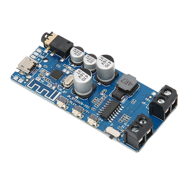 Bluetooth-forsterkerkort 2x5W Dual Power Output DIY Bluetooth 5.0 Stereo-mottakermodul