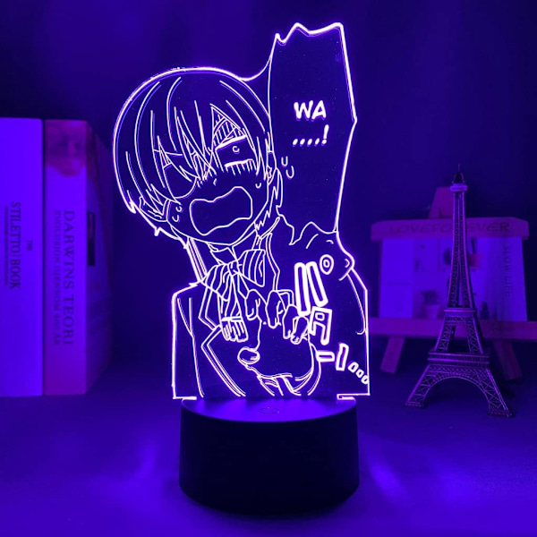 Stor Manga Toalettbundet Hanako Kun LED nattlys for soveromsdekorasjon Fargerikt nattlys Anime Gave Akryl 3D Lampe Hanako (Farge: C)