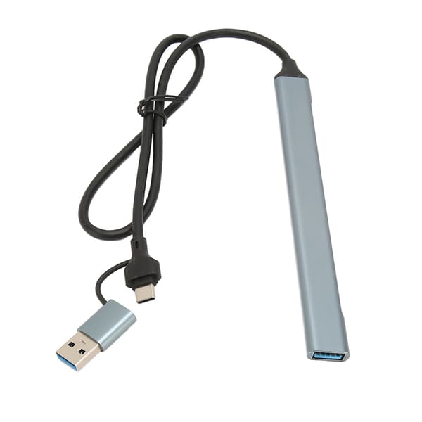 Type C Hub 7 Interfaces 5Gbps Aluminiumlegering Plug and Play Space Gray USB 3.0 Dockingstation til stationær bærbar PC