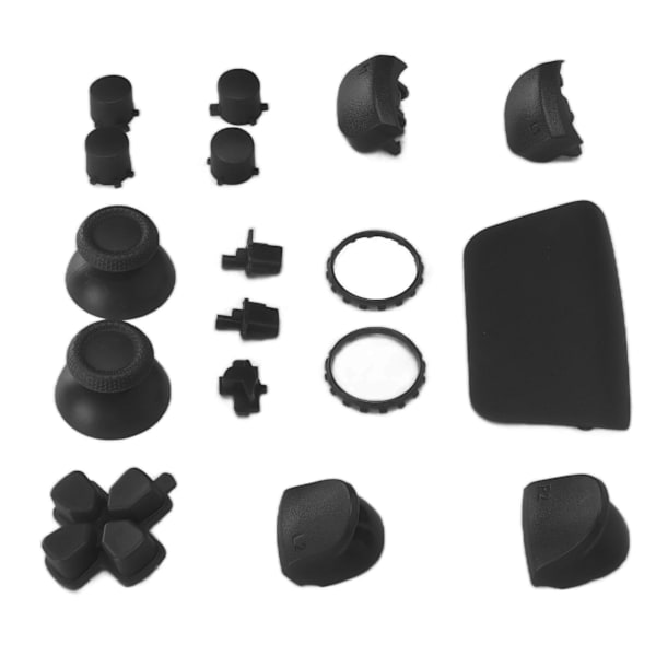 Ersättningsknappar L2 R2 Full Buttons Set Ersättningsknapp Reparationssats för PS5 ControllerSvart