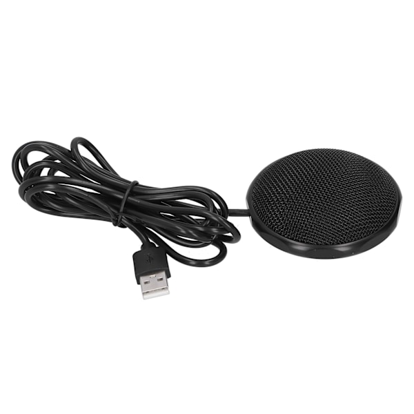USB Omnidireksjonell Kondensatormikrofon 360 Graders Pickup Desktop Mic for Møte Business Conference