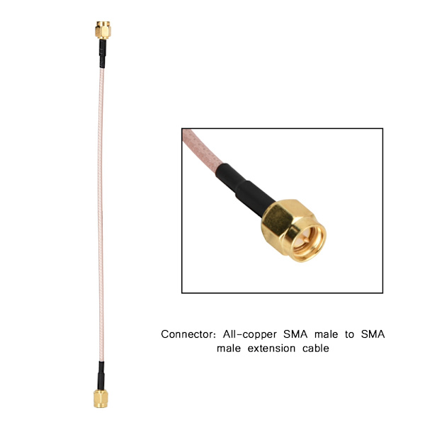 SMA-hane till SMA-hane RF-antenn koaxialkabel förlängningssladd kabeladapter 20 cm