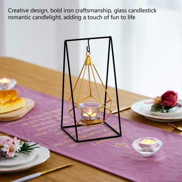 Tealight-kynttilänjalat Antiikkiriipus Ripustettava Geometrinen Tealight-kynttilänjalat Koti Pöytäkoristeluun