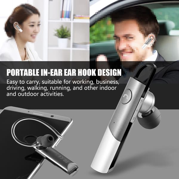 Super Mini TWS Bluetooth True Wireless Ear Hook In-Ear Earbud Earphone Business Style