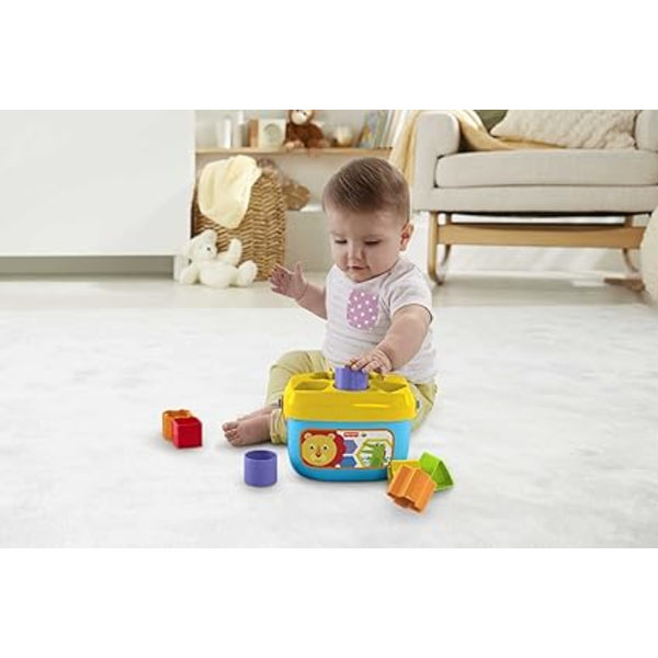 Fisher-Price Baby's First Blocks, Set med 10 block för klassisk stapling och sorteringsspel för bebisar och spädbarn, 6 månader och äldre, FFC84