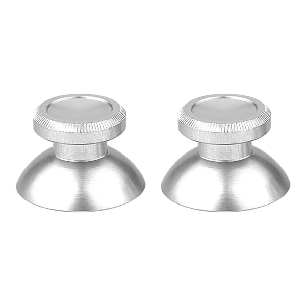 2 stk. Mini metallknapper for spillkontrollere, erstatning for PS4/ XBOX ONE, sølv