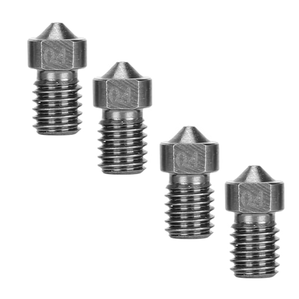 4 stk. skriverdyser Høy temperatur Korrosjonsbestandighet Skriverdeler for å løse forbrukslekkasjeproblem 1,75/0,4 mm