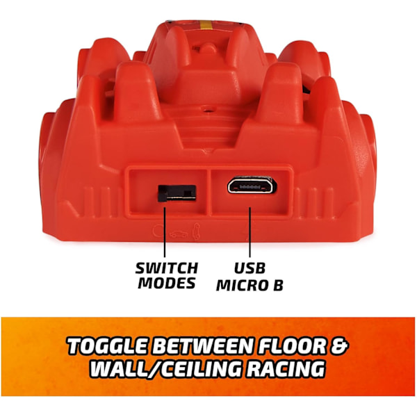 Air Hogs, Zero Gravity Sprint RC Bil Väggklättrare, Röd USB Micro B Uppladdningsbar Inomhus Vägg Racer, Över 4-Tum, Barnleksaker för Barn i åldern 4 och uppåt