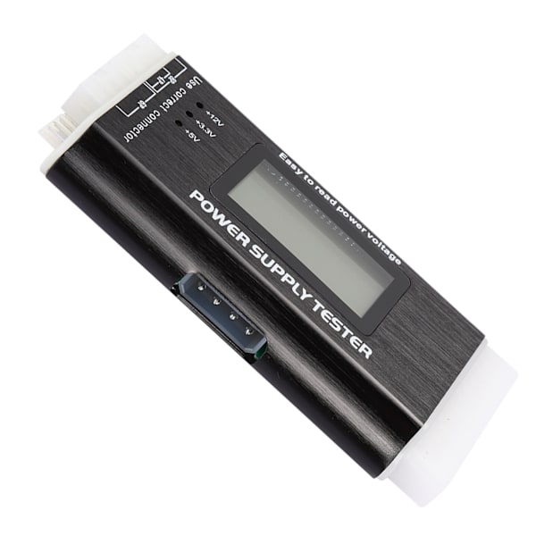 Computer strømforsyningstester LCD-skærm Aluminiumslegering Understøtter 20/24Pin ATX SATA