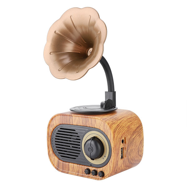 WISENOVO AS70 Kannettava Retro-levysoittimen muotoinen USB-langaton Bluetooth-stereokaiutin