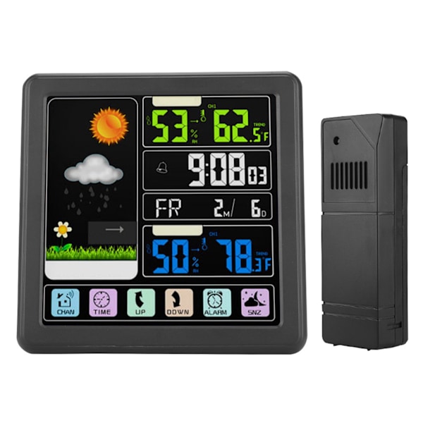 TS-3310 Full Touch Screen Trådløs Værklokke Multifunksjon