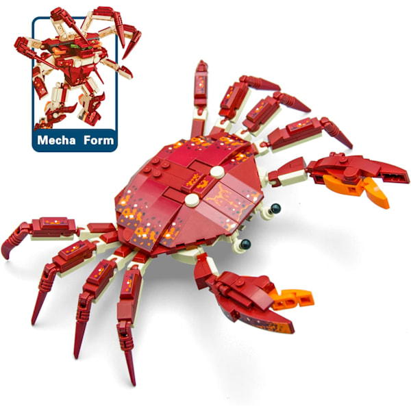 Ocean Animal Building Blocks, Deep Sea Creatures Building Toy Set til børn dreng pige krabbe(242PCS)