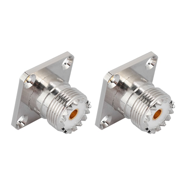 2PCS UHF Honkontakt SO239 4 Håls Uttag Panel Chassi RF Koaxial Adapter Kontakt