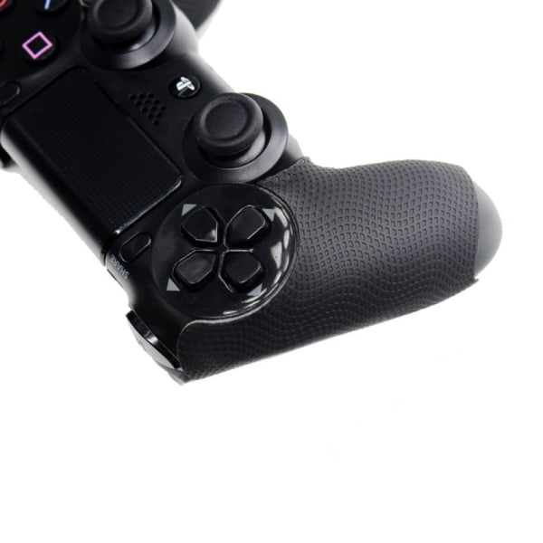 Extremerate Svart Anti Slip Fukt Absorberande Controller Grepp för Ps4 Controllers, Professionellt Texturerat Mjukt Gummigrepp