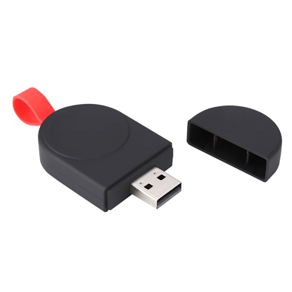 Bærbar magnetisk trådløs USB-urstrømsoplader universel til iWatch 1/2/3/4 (sort)