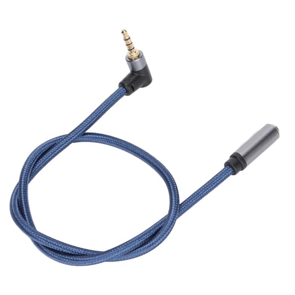 3,5 mm hun til 90° han lydforlængerkabel 4 leder stereo lydkabel til MP3 PC smartphone