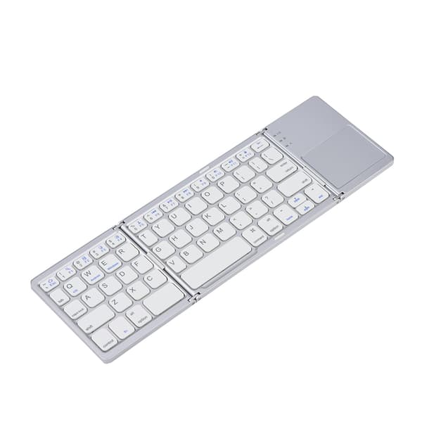 Tri-folding Bluetooth trådlöst tangentbord Mini bärbar pekplatta för IOS/Android/Windows Guld