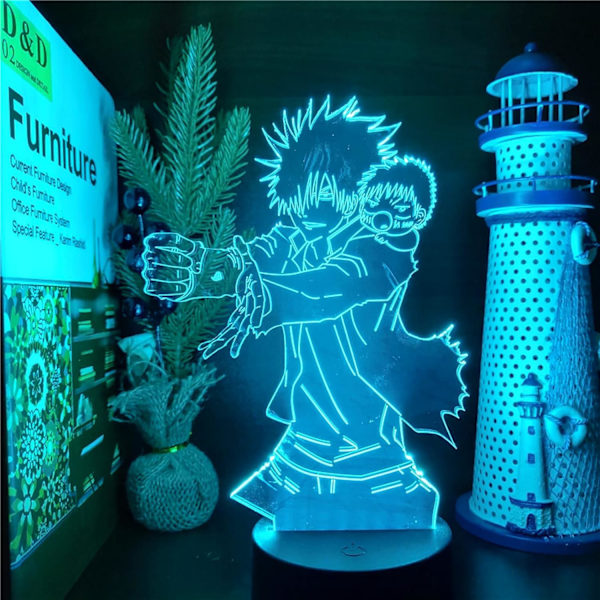 Oga Tatsumi 3D Anime LAMPA Lampara Led Nattlampor 7 Färgväxlande för Julgåva 3D Optisk Illusion Nattlampor PXJD