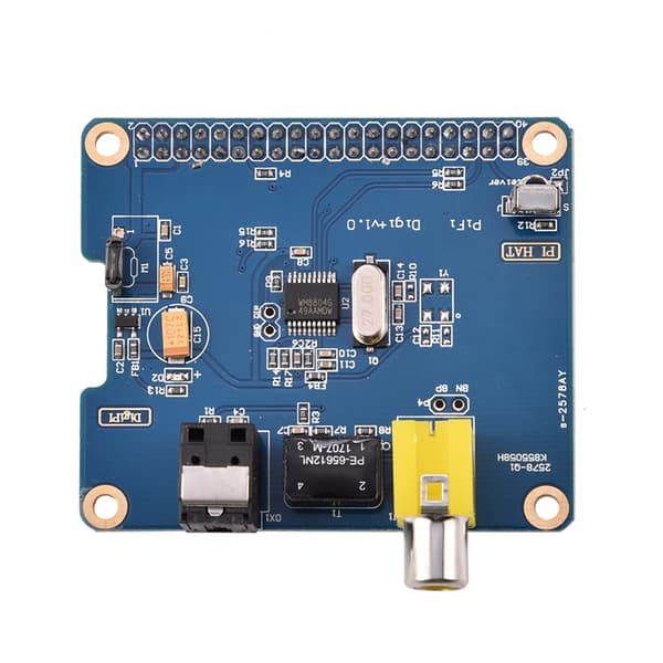 HIFI DiGi+ Digital Sound Card I2S SPDIF Optisk Fiber til Raspberry Pi 3B / Zero / 2B/ B+