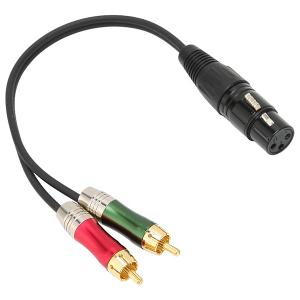 XLR-naaras 3-nastainen - 2 RCA-urosliitinsovitin Epätasapainoinen Y-jakaja Patch-kaapeli Vahvistimelle Mikserille Mikrofonille XLR-naaras/2RCA 1m/3.3ft