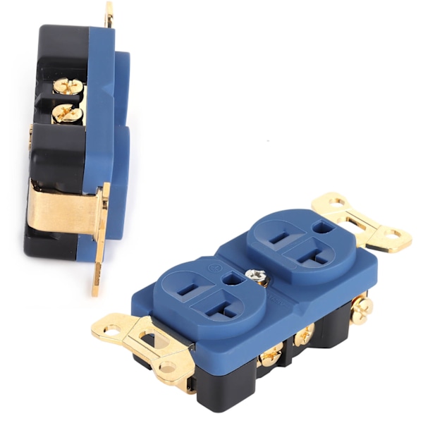 Monosaudio Duplex-pistorasia AC Puhdas kupari Duplex 24K kullattu pistorasia 20A