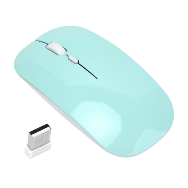 2.4G trådlös mus 2 lägen 1600 DPI bärbar optisk mus med USB Nano-mottagare för kontor hem laptop PC-telefon Green