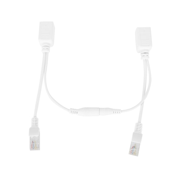 1 par 2 stk POE-kabel POE-injektor splitter-adapterkabel til IPC-kamera hvid