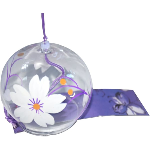 Furin Vindklokker Håndlaget Glass Bursdag Valentinsdag Bryllup Jubileum Hjem Kjøkken Kontor Dekor Hvit Saruka