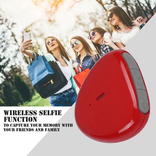 Mini trådløs hjerteformet Bluetooth lydmottaker kablet hodetelefon lydadapter rød