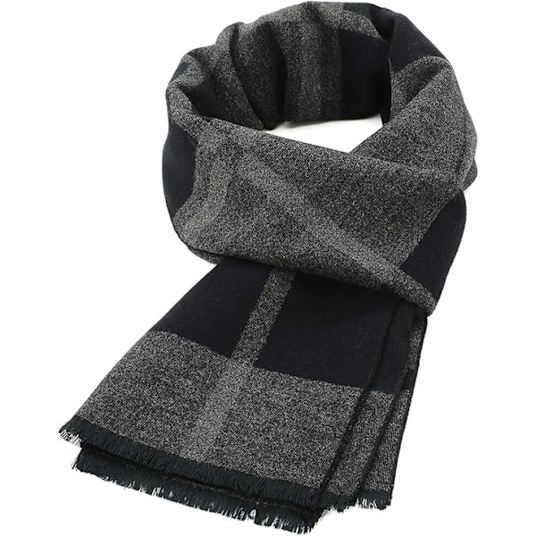 Mænds Vinter Varmt Lang Blødt Sjal Tartan Tassel Sjal til Mænd Blødt Klassisk Sjal