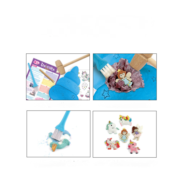 （Enhörningsgrävning）Nya Blind Box-leksaker Arkeologisk utgrävning Flicksjöjungfru Enhörning Blind Box Barn Pedagogiska leksaker