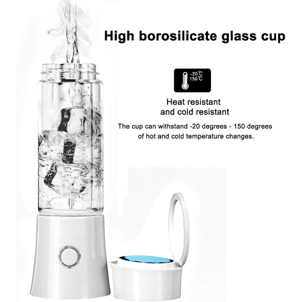 Kannettava Blenderi, Toycol Henkilökohtainen Blenderi Smoothieille ja Sekoituksille 6 Terällä, 16 Oz Mini Blenderi Kupilla Matkakannen ja USB-Latauksella White