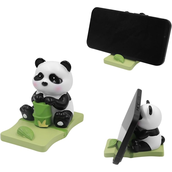 Unik söt mobiltelefonhållare bilhållare cool rolig 3D tecknad katt kanin djurdesign mobiltelefon surfplatta stativ för skrivbord Panda A