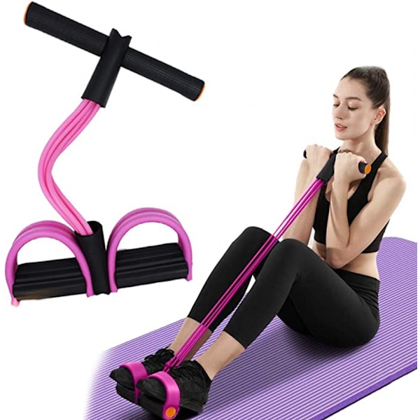 Multifunktionell spänningsrep, 6-rörs elastisk yogapedal dragare motståndsband, spänningsrep fitnessutrustning, stretchning bantning